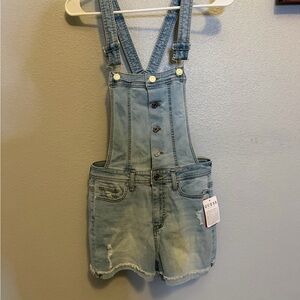 Guess Denim Shortalls in Light Blue
